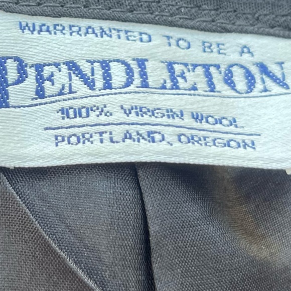 Pendleton Black Virgin Wool Pencil Skirt 10 - Picture 8 of 9